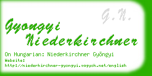 gyongyi niederkirchner business card